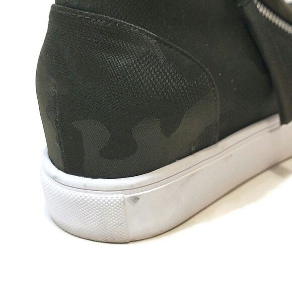 Steve Madden Caliber Camouflage Platform Side Zipper Green Camo Sneaker Size 7.5 - Picture 9 of 15